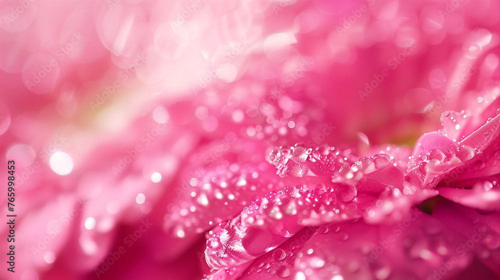 water drops on pink flower, pink blossoms, pink flower wallpaper, pink frame, sweet wallpaper with pink bokeh, shiny wallpaper, springtime