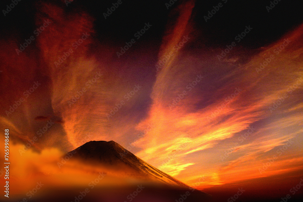 光流雲と富士