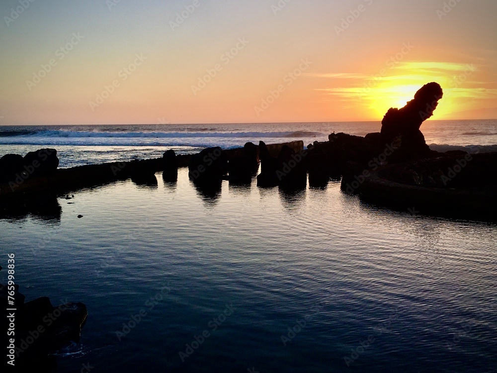 South coast of Tenerife, in sunset