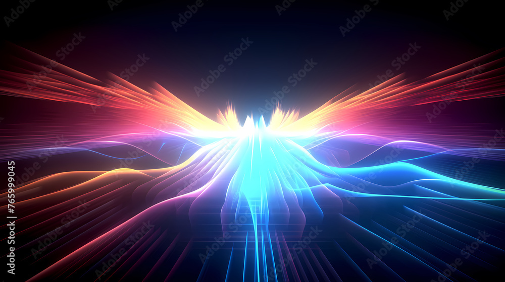 Fototapeta premium Abstract colorful waves and lines background for design and presentations