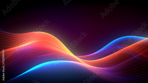 Abstract colorful waves and lines background for design and presentations