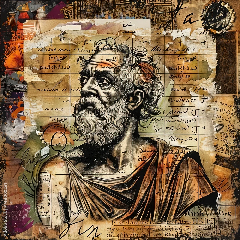 Fototapeta premium a painting of a man with a beard