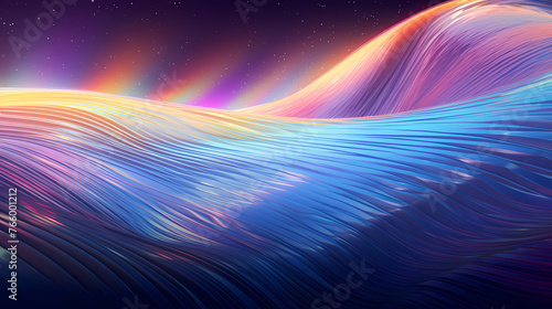 Abstract geometric background  technical lines background and light effects  3D rendering
