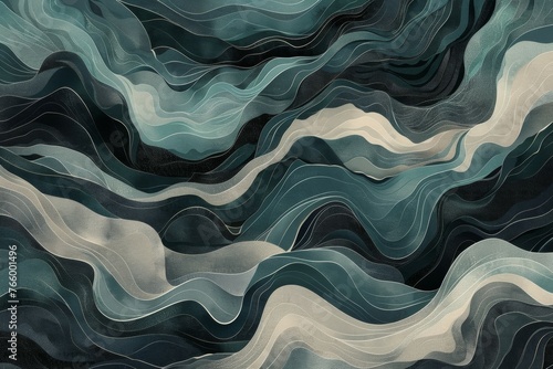 A wave with a blue and white color scheme