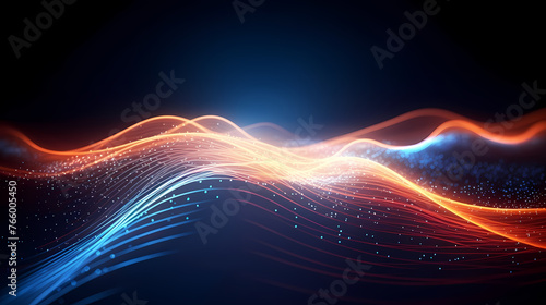 Technology abstract line background and light effect, technology sense background