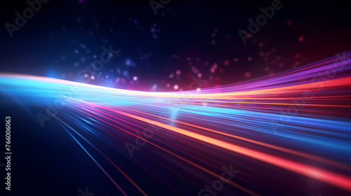 Technology abstract line background and light effect, technology sense background © xuan