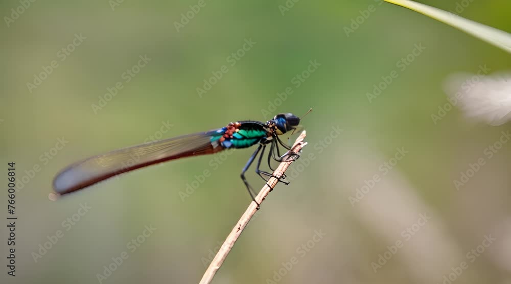 Graceful Beauty: The Beautiful Demoiselle - Majestic European Damselfly Along Fast-Flowing Waters
Graceful Beauty: The Beautiful Demoiselle - Majestic European Damselfly Along Fast-Flowing Waters