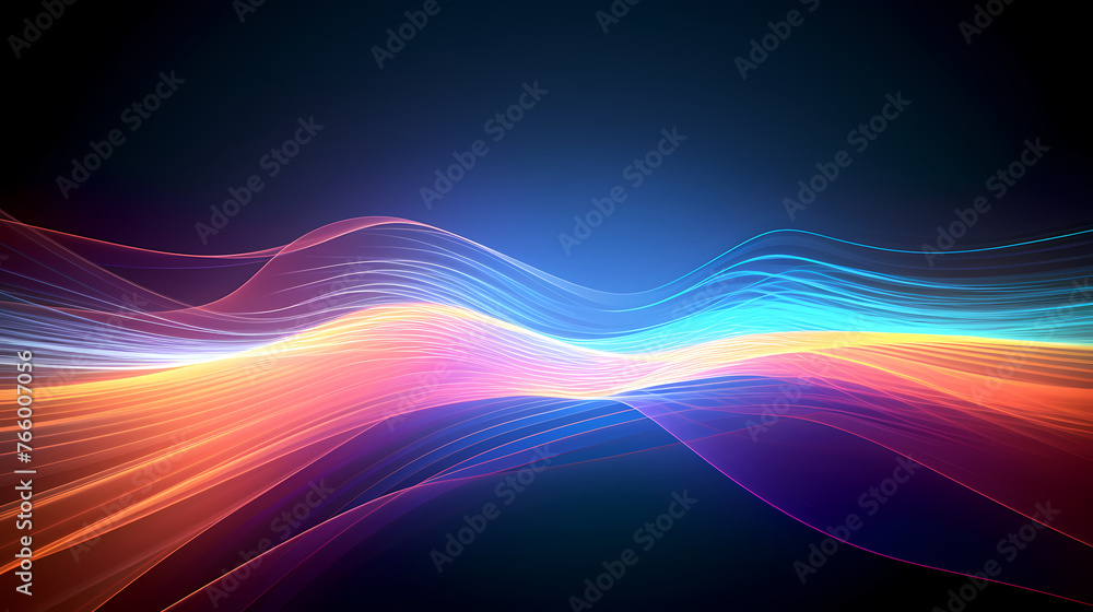Obraz premium Technology abstract line background and light effect, technology sense background