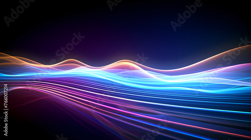 Technology abstract line background and light effect, technology sense background