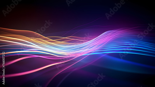 Technology abstract line background and light effect, technology sense background