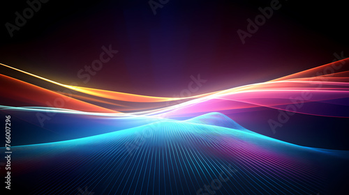 Technology abstract line background and light effect, technology sense background