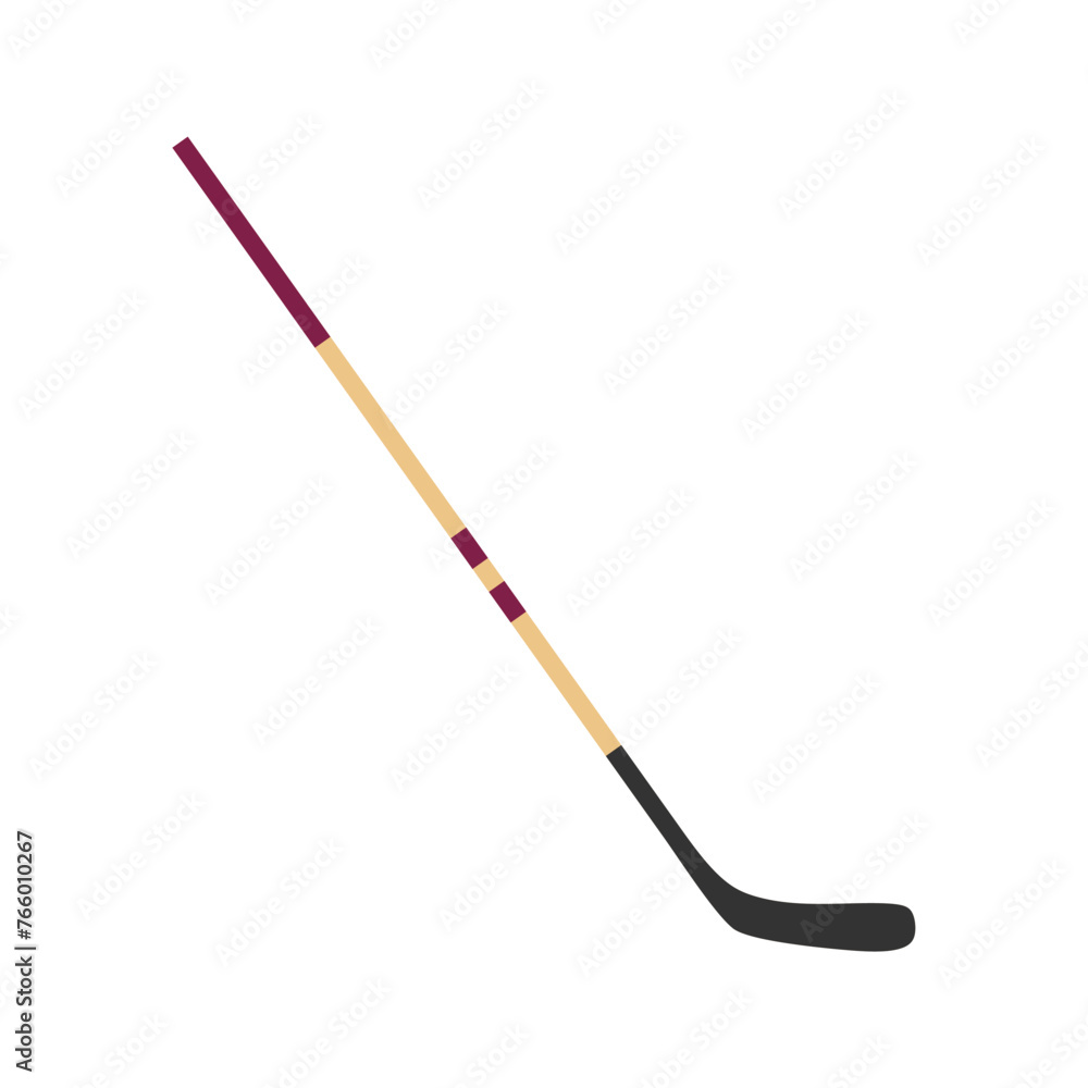 Hokey stick flat design vector illustration. Hokey puck stick isolated, sport ice icon, game equipment, goal or competition, leisure and activity. Sport hockey object icon concept. Hokey stick flat design vector illustration. Hokey puck stick isolated, sport ice icon, game equipment, goal or competition, leisure and activity. Sport hockey object icon concept.