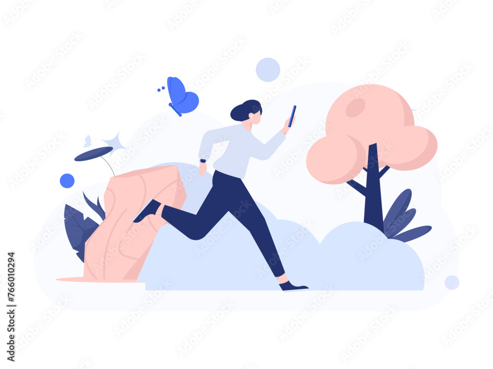 People exercising healthy running vector internet operation illustration
People exercising healthy running vector internet operation illustration