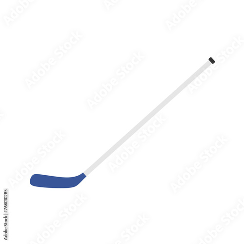 Hokey stick flat design vector illustration. Hokey puck stick isolated, sport ice icon, game equipment, goal or competition, leisure and activity. Sport hockey object icon concept.
