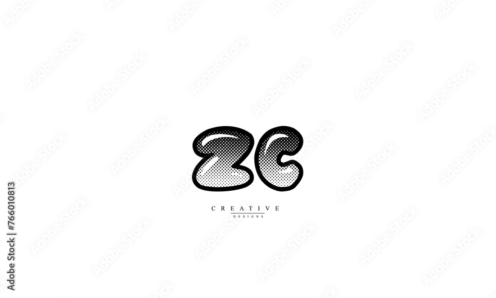 Alphabet letters Initials Monogram logo ZC Z C Alphabet letters Initials Monogram logo ZC Z C