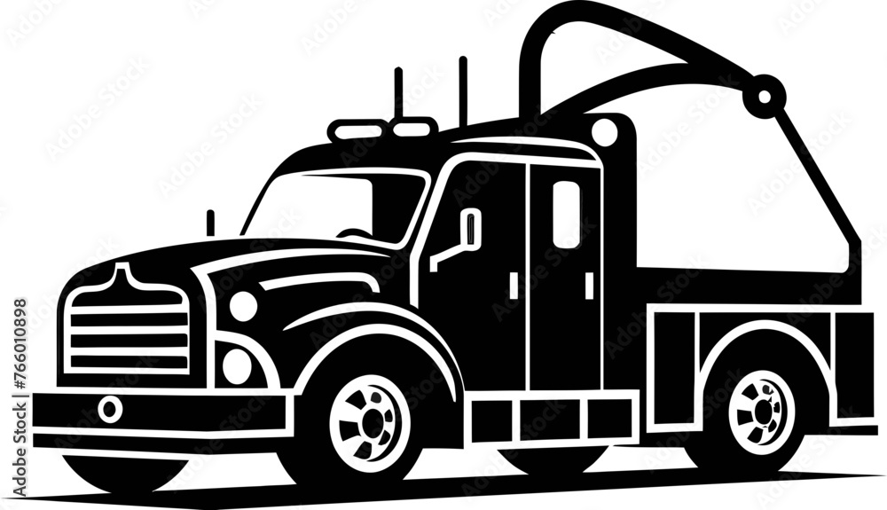 Tow Truck Vector Graphic Bold Representation of Rescue