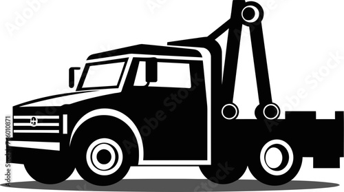 Tow Truck Vector Art Visualizing Roadside Aid in Detail