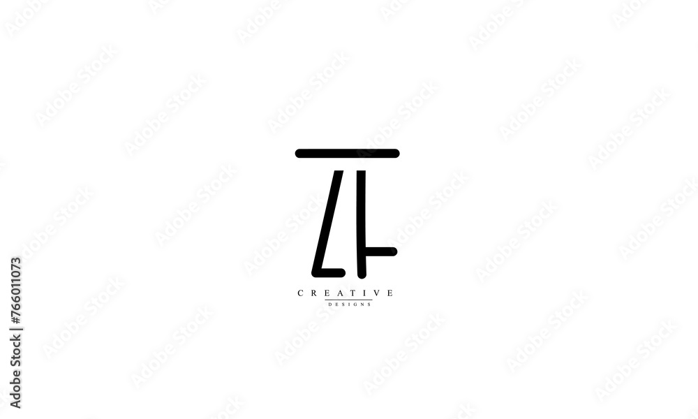 Alphabet letters Initials Monogram logo ZF Z F Alphabet letters Initials Monogram logo ZF Z F