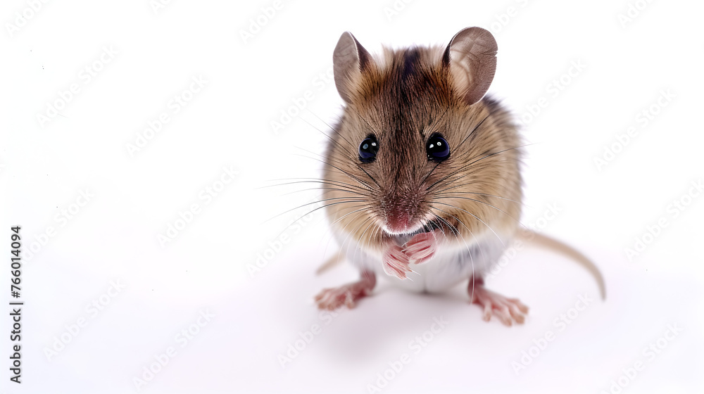 cute small brown mouse on white background cute small brown mouse on white background