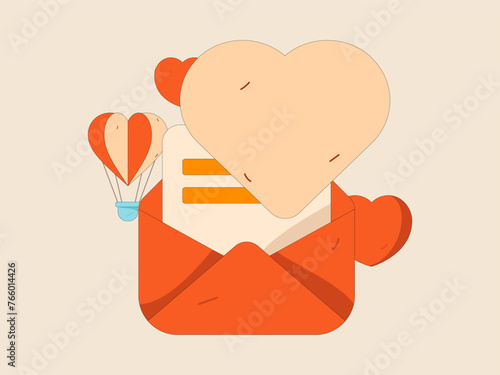 Happy Valentine's Day flat character vector concept business hand drawn illustration
