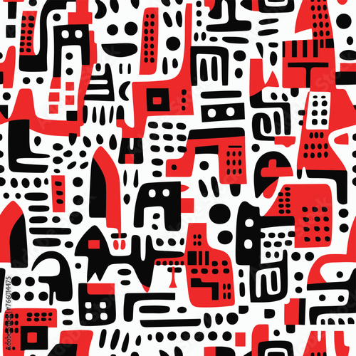 Abstract Urban Cityscape Architecture Seamless Pattern