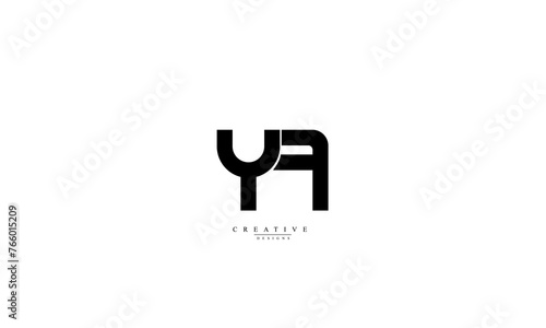 Alphabet letters Initials Monogram logo YA AY Y A