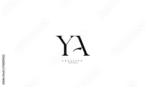 Alphabet letters Initials Monogram logo  YA AY Y A