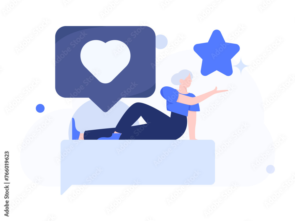 Virtual characters social communication concept business flat vector hand drawn illustration
Virtual characters social communication concept business flat vector hand drawn illustration