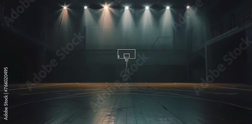 empty basketball arena field view © Jannik