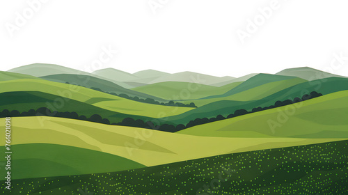 Green hills lanscape cut out 