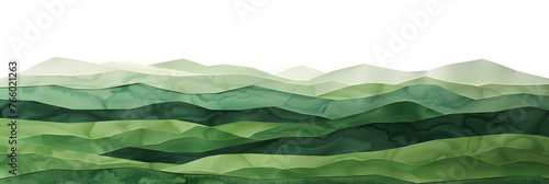 Green hills lanscape cut out
