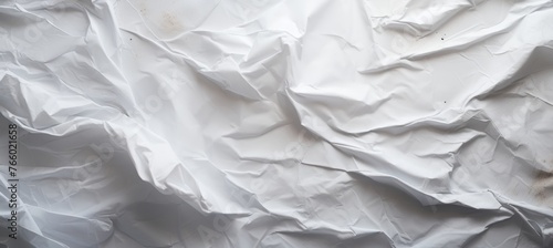 Crumpled white tissue with photorealistic pastiche, chalk texture, minimalist features, flickr style photo