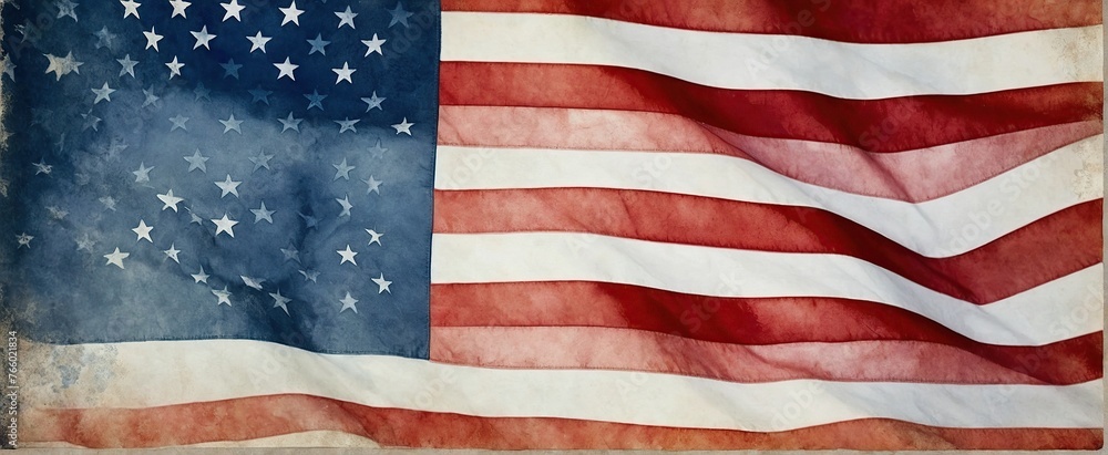 Fototapeta premium american flag Memorial or Veterans Day, 4 July, independence day, labor day