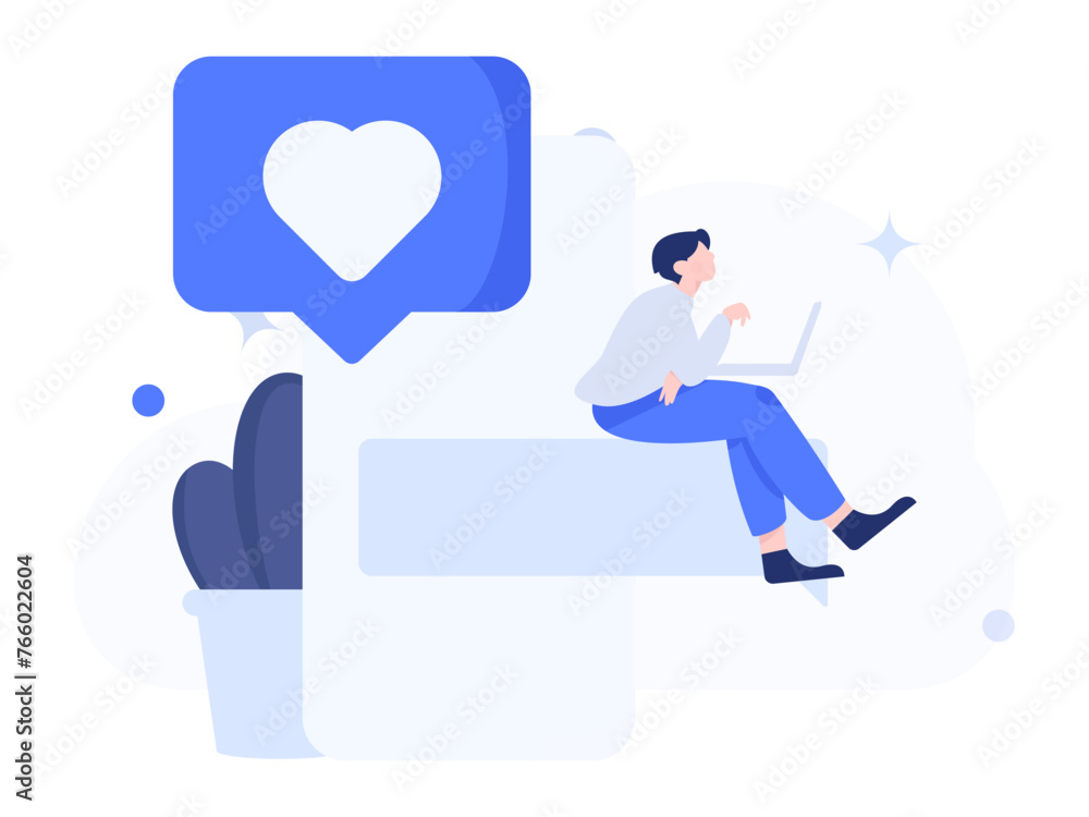 Virtual characters social communication concept business flat vector hand drawn illustration
Virtual characters social communication concept business flat vector hand drawn illustration
