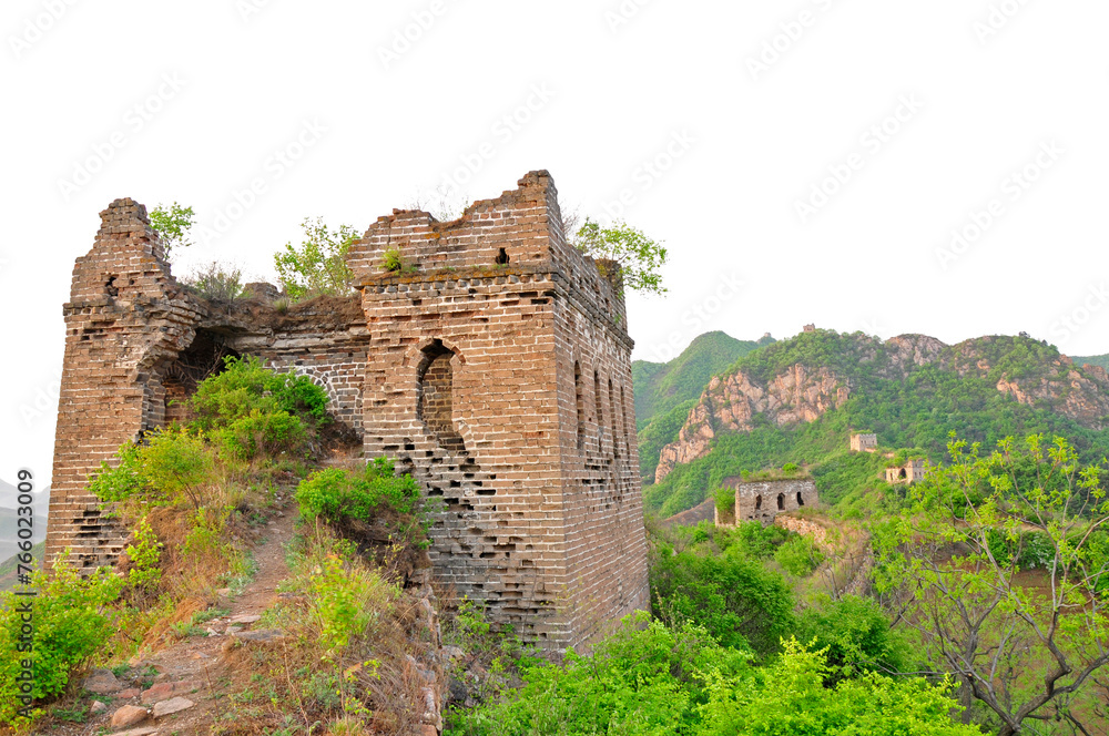 Ancient ecological wall, north China, elm ridge, the Great Wall
