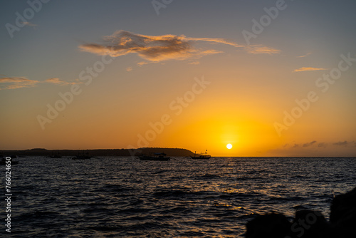 sunset over the sea