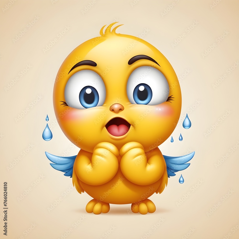 Emoji duck face illustration 