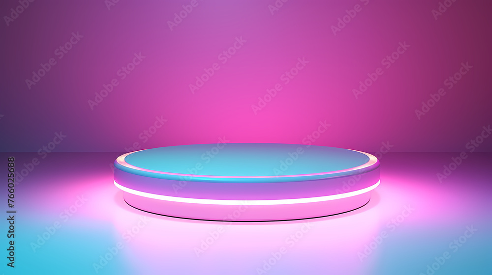 Simple gradient round marble podium Simple gradient round marble podium