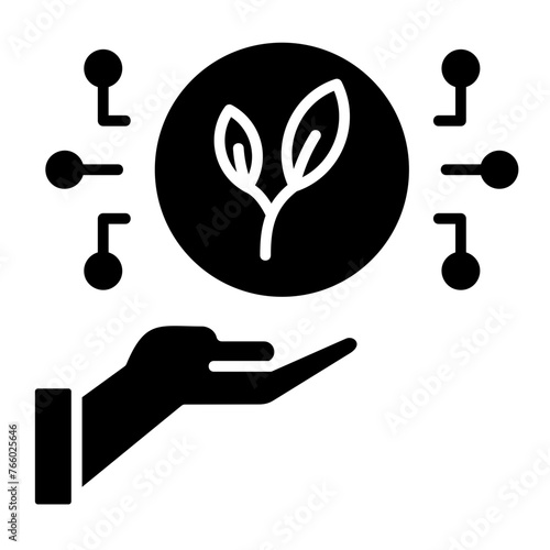 Digital Green Tech Icon