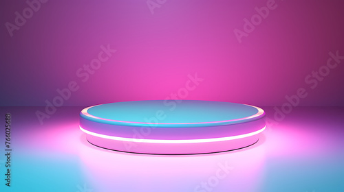 Simple gradient round marble podium
