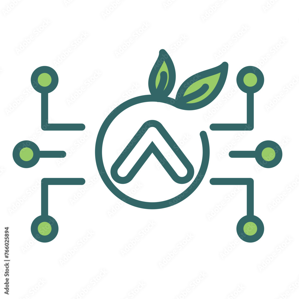 Green Tech Roof Icon