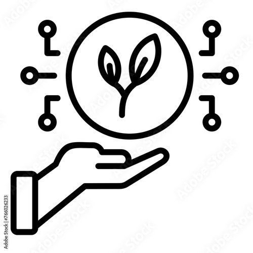 Digital Green Tech Icon
