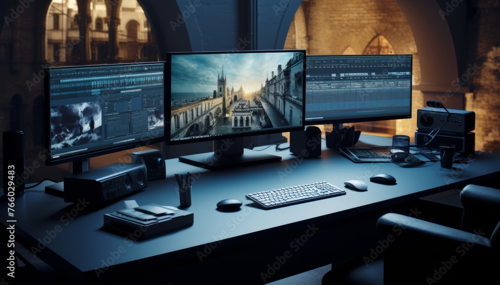 Enhance video editing with dual monitors to boost productivity and maximize workspace efficiency Enhance video editing with dual monitors to boost productivity and maximize workspace efficiency