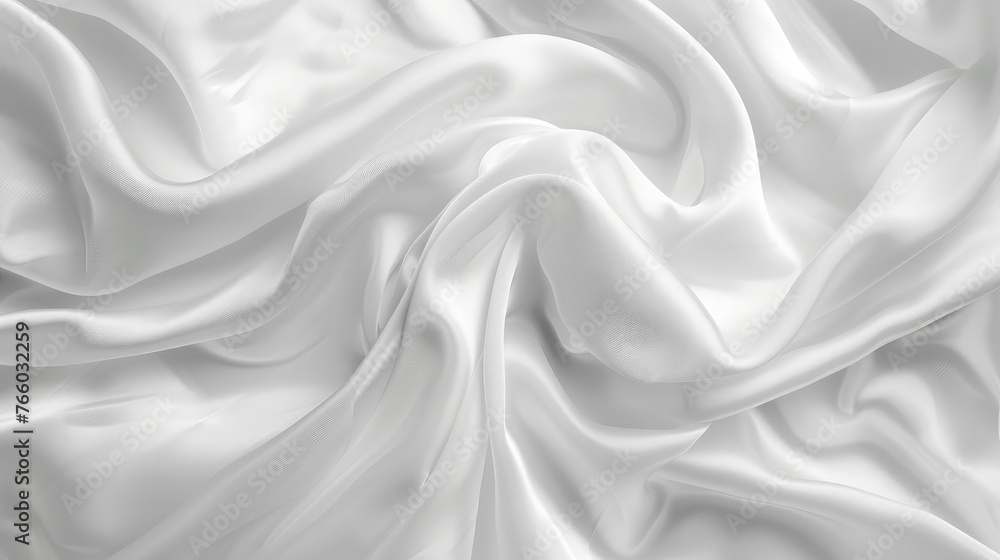 Obraz premium White cloth background abstract with soft waves.