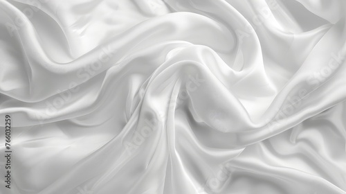 White cloth background abstract with soft waves.