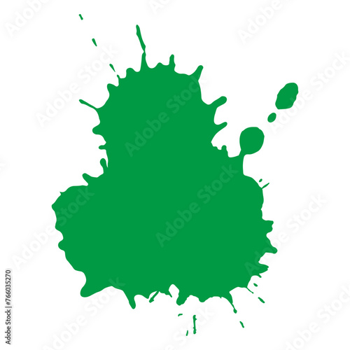 green ink splash brush drop