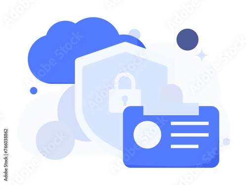Business network security character flat vector concept operation hand drawn illustration

