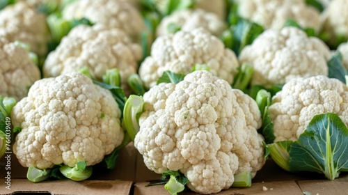 Organic cauliflower texture backdrop for fresh and natural food concept, ideal for background use