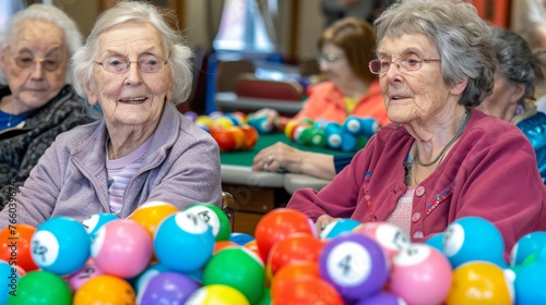 Older lady enjoying and playing