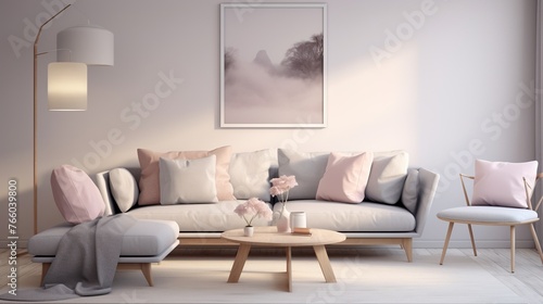 Modern living room interior with elegant composition and background   © Faisal